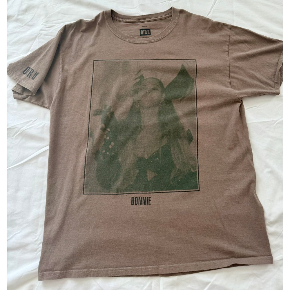 OTR II Beyonce Jay-Z Tour Shirt Large Brown Bonnie and Clyde Graphic Tee 2018